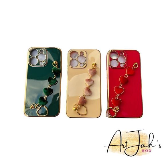 Velvet Heart Wristband Soft TPU Case iPhone 13 mini, 13, 13 Pro, 13 Pro Max - Picture 1 of 6